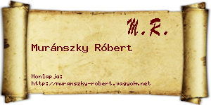Muránszky Róbert névjegykártya