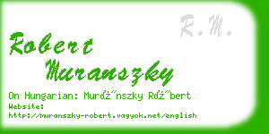 robert muranszky business card